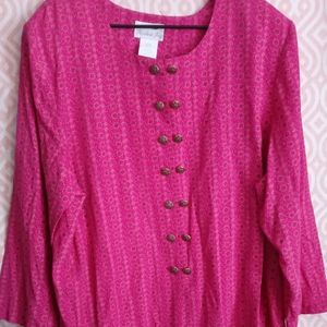 Pride & Joy Tunic, Plus Size 24W, Fuschia
